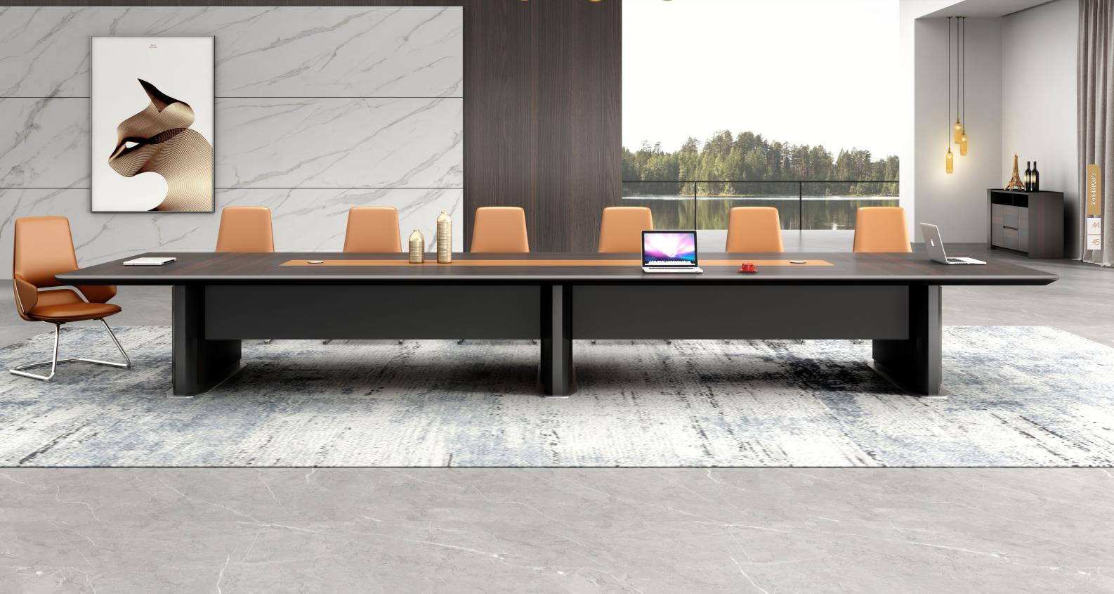 時(shí)尚簡(jiǎn)約現(xiàn)代辦公室會(huì)議桌