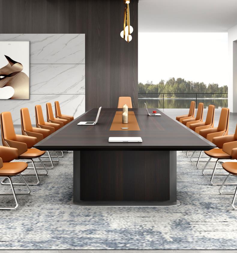 時(shí)尚簡約現(xiàn)代辦公室會(huì)議桌-1
